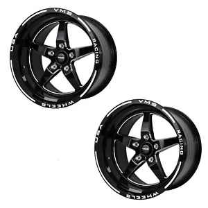 VMS Racing V-Star 5 Spoke Wheel Rim 17x11 5x120 +2 Et 5x4 3/4” 6" BS 73.1 CB 2X - Picture 1 of 2