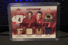 🏒2019-20 Gretzky Howe Richard Beliveau Leaf Ultimate The Fabled Four Red 1/3 🔥