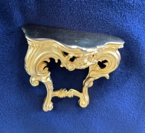 Karl Lagerfeld vintage and Rare Gold Toned Vintage Louis XV Console table pin - Picture 1 of 6