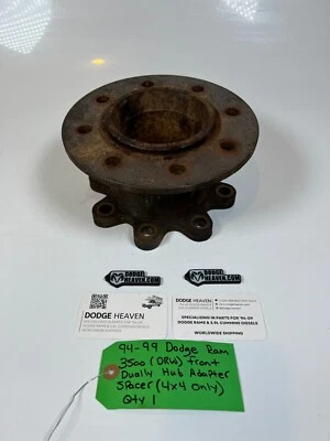OEM 1994-1999 Dodge Ram 3500 Front Dually Hub Adapter Spacer 4x4 V10 / Diesel - Image 1 of 4