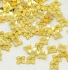 100 Bead Caps 6mm Flower Leaf Gold Top Quality AL3