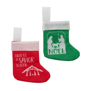 Mini Faith Christmas Stockings - 24 Pc - Picture 1 of 2