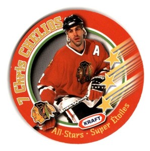 1995-96 Kraft All-Stars Chris Chelios #NNO Chicago Blackhawks