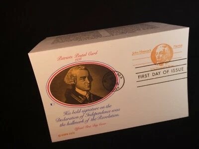 UY29 (10c +10c) nondenominated "John Hancock" postal & reply card 1978 FLEETWOOD - Image 1 of 4