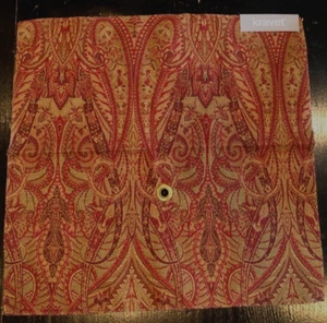 KRAVET Paisley in Red, Camel, Green 17 7/8 x 18 1/4" Woven Fabric Sample - Picture 1 of 3
