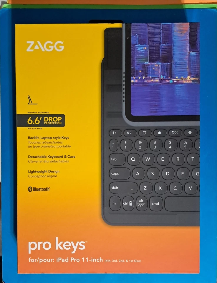 NUEVO - Teclado Inalámbrico ZAGG Pro Keys con Estuche Desmontable para Apple iPad Pro 11" Foto 1 de 1