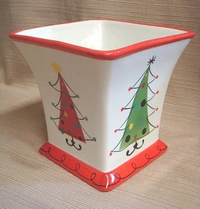 PIANTANA CLASSICA metà secolo RETRO design albero di Natale FTD QUADRATA ceramica - Foto 1 di 8