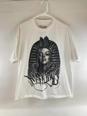 Camiseta Mafioso Para Hombre Talla XL Blanca Mafioso Cabeza Egipcia Manga Corta Cuello Redondo Foto 1 de 4
