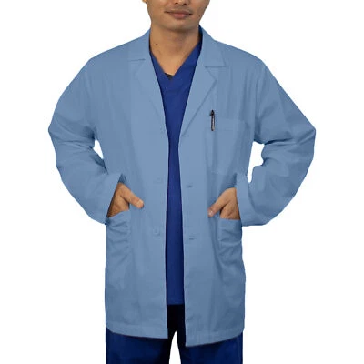 HeedFit by Panda Uniform Men's 31" 3 Pockets Button Front Colored Lab Coat - Image 1 of 4