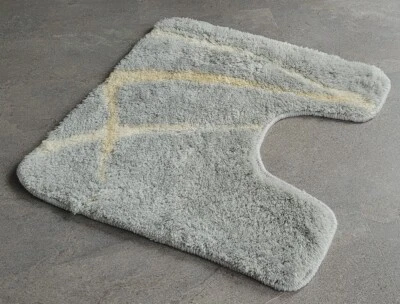 Spirella Motion Manhatten Grau Gray WC-Vorleger 55x55cm mit Ausschnitt hellgrau - Bild 1 von 4