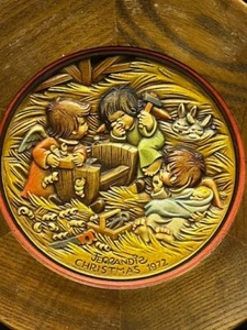 1972 ANRI Ferrandiz Italy Christmas Three Little Angels Carving Wall Sculpture - Picture 1 of 8