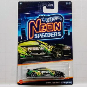 Hot Wheels Neon Speeders 2017 Nissan GT-R (R35) Green 🔥 non-vent Variation 2023 - Picture 1 of 2