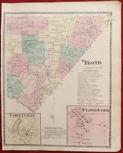 1874 Oneida County NY "Floyd Empeyville Floyd Corners " Antique Atlas Map - Picture 1 of 1