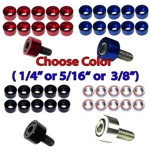 Hex Head Allen Bolt Cup 10X Washers Engine Dress up Hex Red Blue 1/4" 5/16" 3/8" - Picture 1 of 49