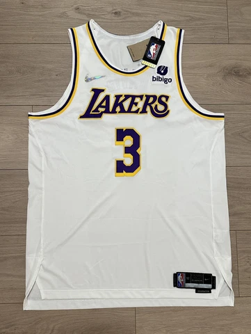Lakers Anthony Davis size XL 52+2 New pro cut jersey 75th anniversary white Cover