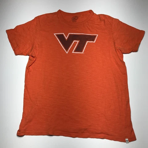 Virginia Tech NCC Forty Seven 47 Brand T-Shirt Mens Medium Orange Short Sleeve Cover