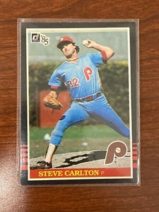 STEVE CARLTON 1985 DONRUSS PHILADELPHIA PHILLIES CARD #305