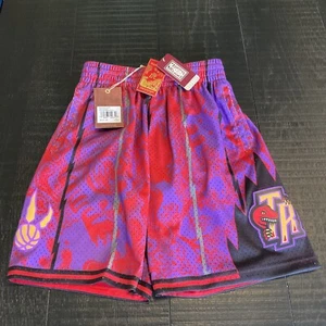 MITCHELL&NESS NBA SWINGMAN SHORTS TORONTO RAPTORS YEARS OF THE TIGER MEN SZ S - Picture 1 of 9