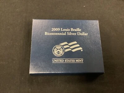 2009 Louis Braille Bicentennial Uncirculated Silver Dollar! - Image 1 of 4