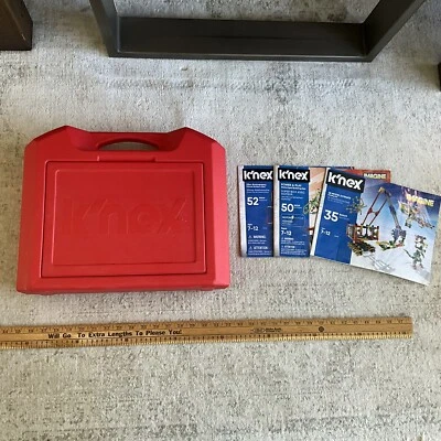 K'NEX Kinex red Hard Box Case filled with Knex !! - Image 1 of 4