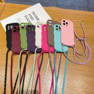 Für iPhone 15 Pro Max 14 13 12 11 stoßfest Umhängetasche Schlüsselband Handyhülle Cover - Bild 1 von 18