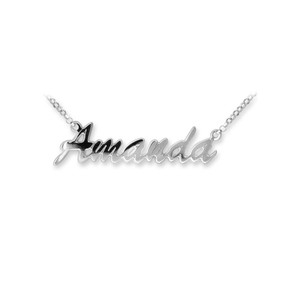 Jewelco London Damen Massiv Sterlingsilber Ausweis Namensschild Kette