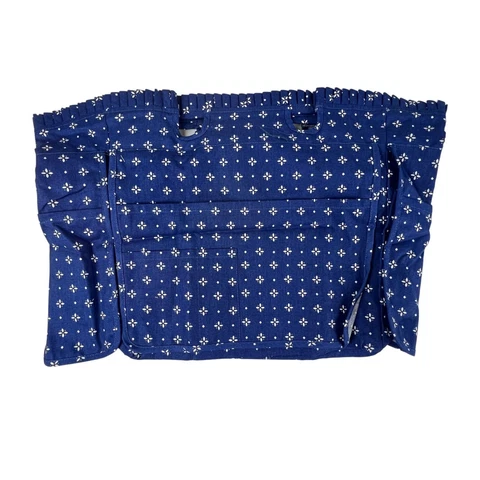 Longaberger Fabric Basket Liner R. Mag New W/2 Handle Blue Cotton #227723 Cover