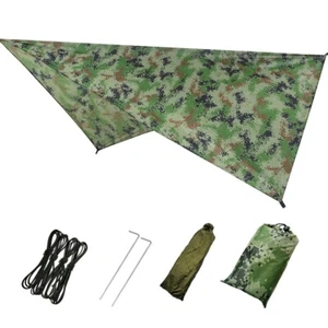 230x210cm Waterproof Rain Fly Tent Camping Tarp Cover Picnic Mat Hammock Shelter - Picture 1 of 7