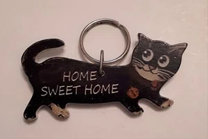 Home Sweet Home Cat design Keyring, NEW Cat Lover gift - Picture 1 of 1
