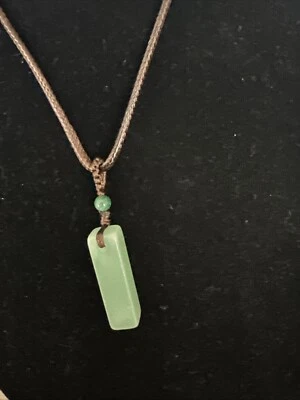 Collar J CREW Cordón de Cuero Marrón y JADE BAR Declaración de Hielo OFERTA CARIDAD ❤️269 Foto 1 de 4