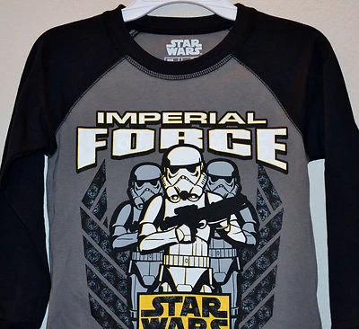 NWT  ☀STAR WARS☀ Sz 5/6 LONG SLEEVE  t-shirt  New  IMPERIAL FORCE  Boys - Image 1 of 2