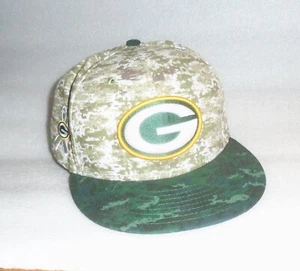 Green Bay Packers New Era 59Fifty Fitted Flat Bill Camo Salute To Service 7 7/8 - Picture 1 of 12