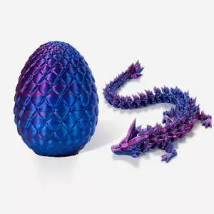 3D Printed Multicolor Crystal Articulated Dragon Home Office Decor Fidget Toys - Picture 1 of 6