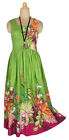 New Ladies Cotton Long Boho Floral Maxi Dress Party Evening UK Size 10 12 14