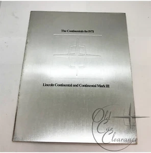 Lincoln Continental and Mark III 1971 folleto de ventas original del concesionario (LC71104R) - Imagen 1 de 5