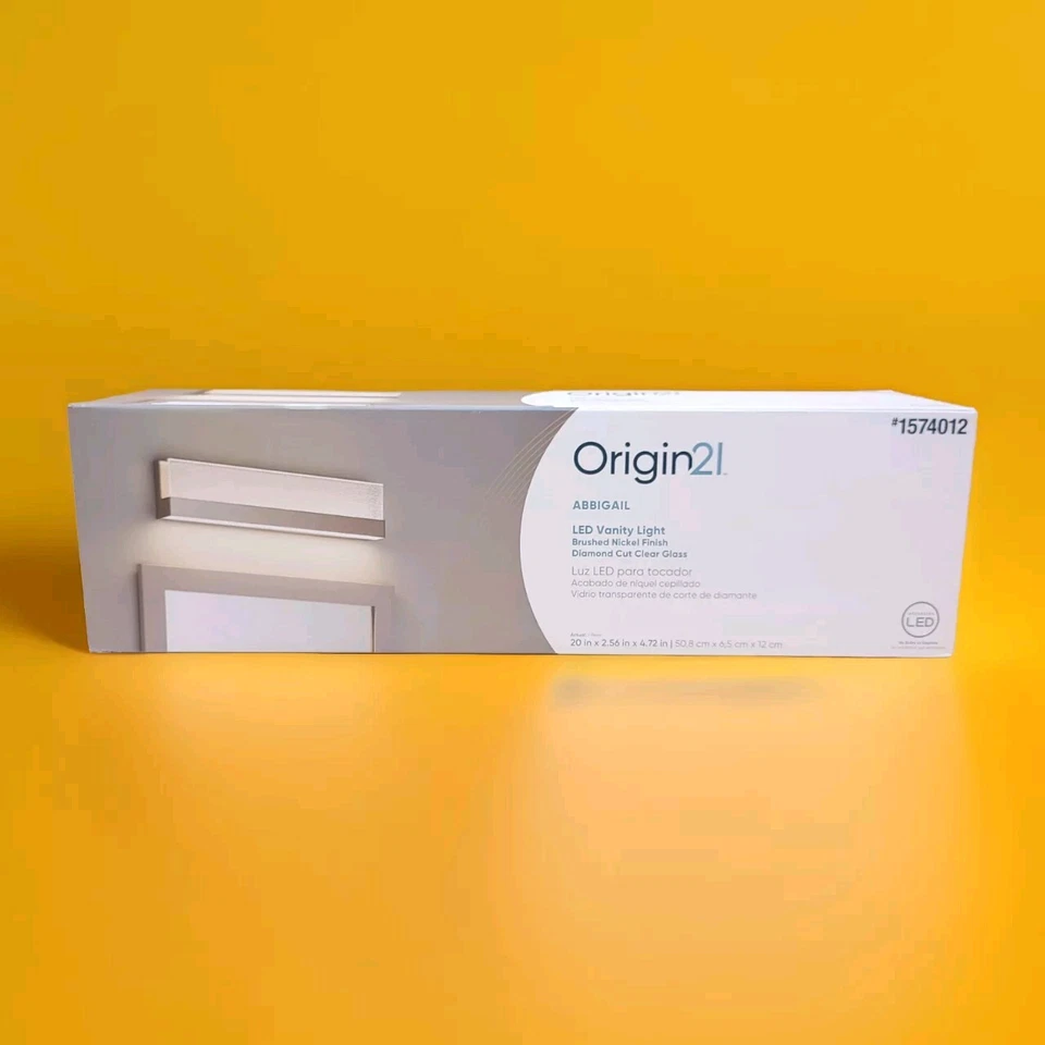 Origin 21 allen + roth Abbigail 20" Vanity Light Brushed Nickel Modern LED - Image 1 of 1