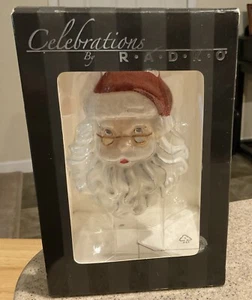 Celebrations By RADKO “Santa Head” Glass Christmas Ornament NEW W/Box - Picture 1 of 1