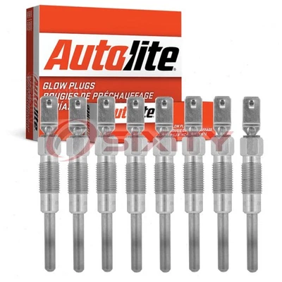 Bujías incandescentes Autolite diésel 8 piezas para Ford E-350 Econoline 1983-1986 encendido nuevo en caja Foto 1 de 4