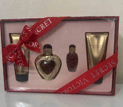 Victoria's Secret RAPTURE Loción Lavada Perfume Colonia Forma Corazón Juego de 4 Piezas Nuevo Foto 1 de 4