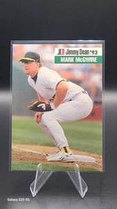 Mark McGwire #22 1993 Jimmy Dean Oakland Athletics - Picture 1 of 2
