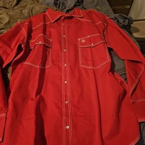 Western Welder Fire Resistant Red Snap Up Shirt Size XXXL - Picture 1 of 3