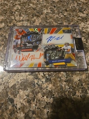 2024 Wild Card Just The Hits - Will Howard / Riley Leonard  1/1 Duel Auto - Image 1 of 3