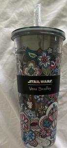 New 24 Ounce Vera Bradley Star Wars Far Far Away Tumbler Cup Straw - Picture 1 of 2