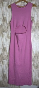 Pretty Lavish Womens Size L Cut Out Stomach Knit Maxi Dress Midi Ribbed - Picture 1 of 6