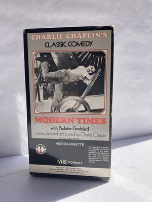 Charlie Chaplin’s Modern Times Classic Comedey 1978 VHS RARE - Image 1 of 4