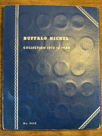 Buffalo Nickel Complete Set Collection Nickels Lot 1913-1938 in Whitman Album 64 Cover