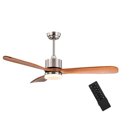 52" Ceiling Fan with LED Light Reversible Ceiling Fan w/ Adjustable Temperature - Image 1 of 4