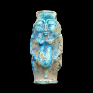 Rara Auténtica Antigua Estatua Egipcia de DIOS BES DIOS del parto y la fertilidad - Imagen 1 de 5