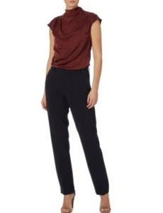 Designer REISS Stella top blouse size 12 -BRAND NEW-berry cap sleeve cowl neck - Picture 1 of 6