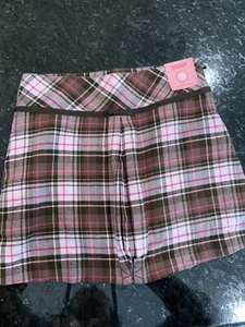 Nwt Gymboree Girls Size 9 Skirt with Shorts Skort Brown / Pink  Adjustable Waist - Picture 1 of 9